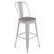 Flash Furniture 30" White Metal Counter Stool-Gray Poly Seat CH-31320-30GB-WH-PL2G-GG - alternate 5